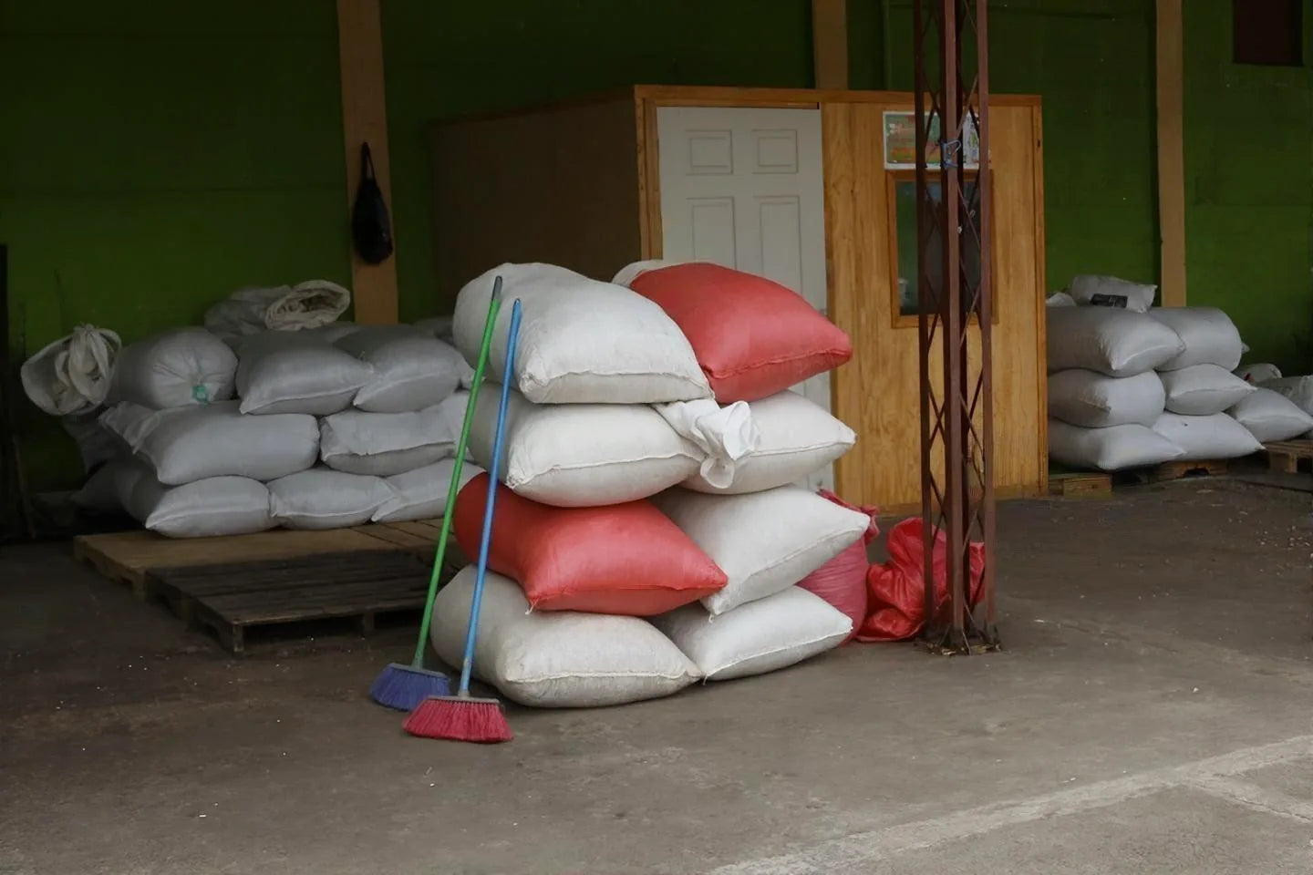 Coffee at a mill in Honduras in 2018, photo by Christopher Alspach of Oval Coffee Roasters